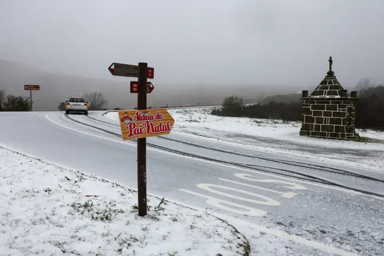 Imagem da neve em Cinfães